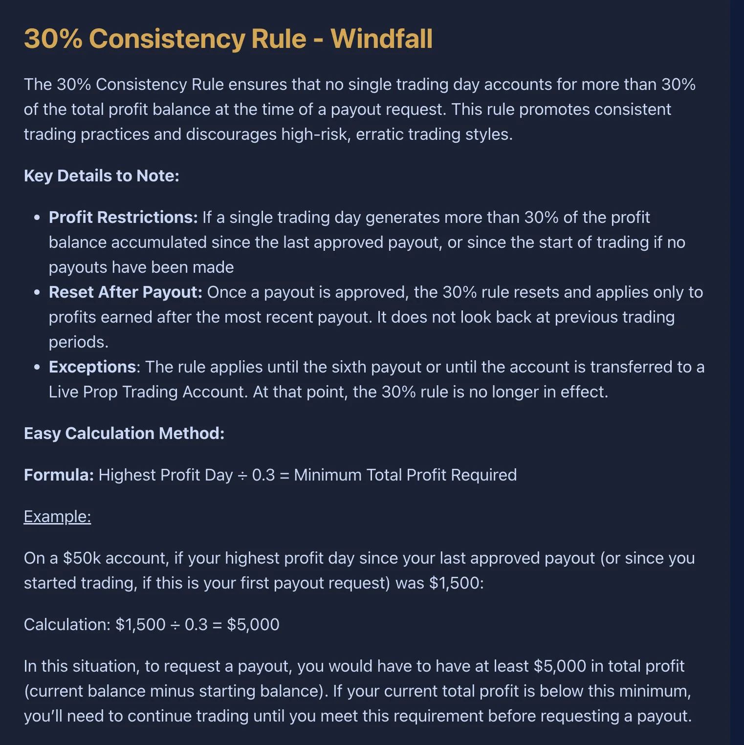 Apex Trader Funding Consistency Rule