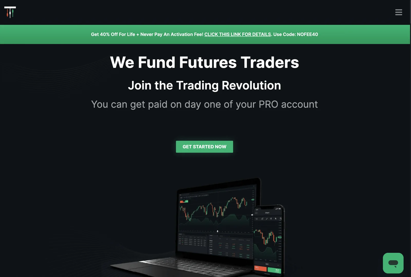 Take Profit Trader Homepage