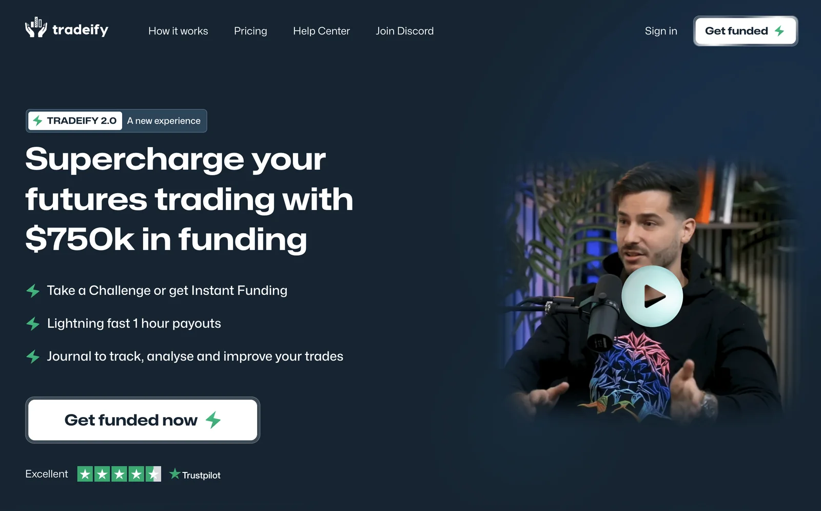 Tradeify Homepage