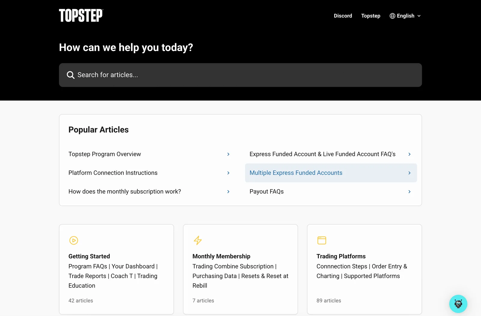 Topstep Helpdesk