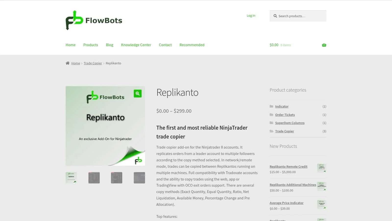 Replikanto (FlowBots) — NinjaTrader 8 trade copier