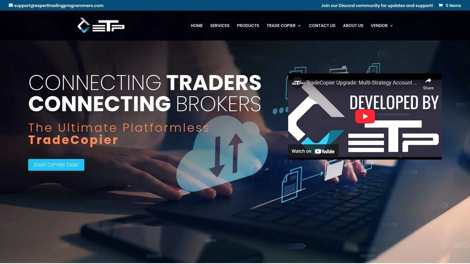 ETP Trade Copier (Expert Trading Programmers) — platformless Rithmic-first copier + NT8 add-on